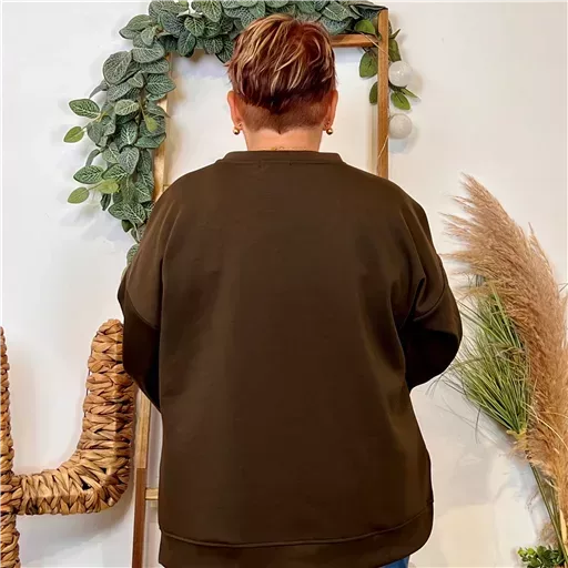 Z120- Sweat uni C’Mélodie (Gt) 🇮🇹 (marron) – Image 5