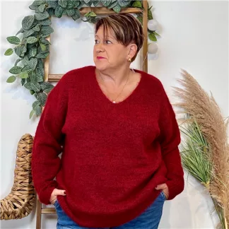 Pull Christy Grande Taille (bordeaux)