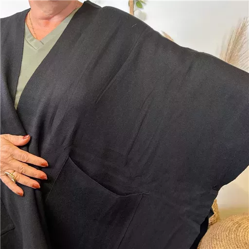 Z105 Gilet Oversize uni (Gt) (noir) – Image 6