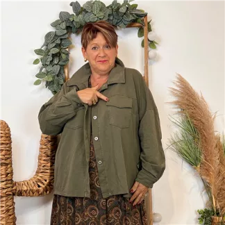 Veste saharienne coton (kaki)