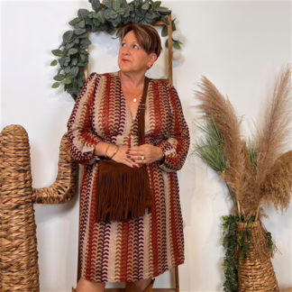 Robe Maëlle macramé (T40-T48) (marron)