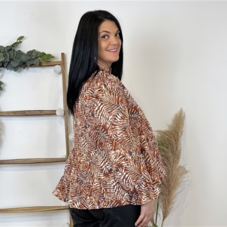 Blouse By.One “Jolies Formes” (T40-T48) (marron)