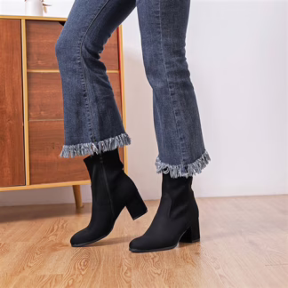 Bottes Moow aspect daim (T36-T41) (noir)