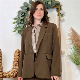 Blazer oversize ample "So Sweet" (T36-T40) (marron)