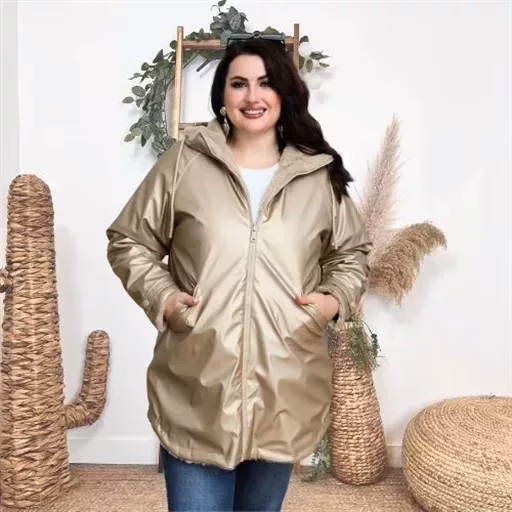 Z174- Doudoune Fourrée réversible (doré) – Image 6