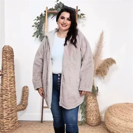 Z174- Doudoune Fourrée réversible (ecru) – Image 4