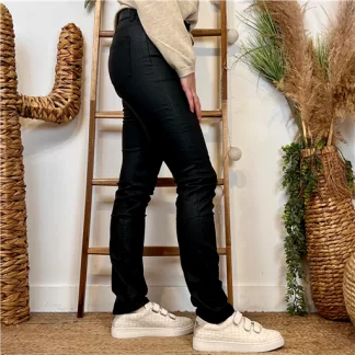 Jean coupe droite Enduit (T36-T44) (noir)