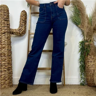 Jean Wide Leg "Seventies" (T36-T44) (denim)