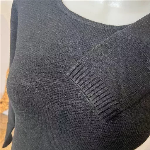 Y251- Pull Laine Cachemire "Tricotonic" (les T36&40) (noir) – Image 4