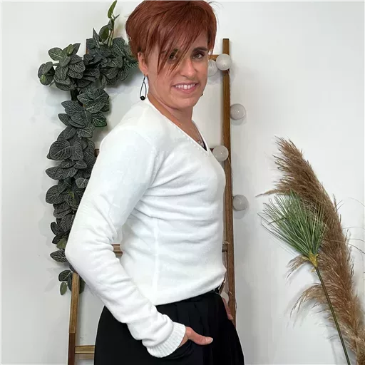 Y248- Pull Laine Cachemire "Tricotonic" (les T36&40) (ecru) – Image 5