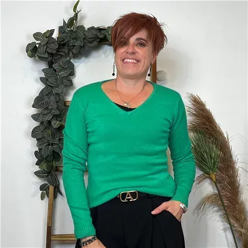 Y248- Pull Laine Cachemire "Tricotonic" (les T36&40) (vert brésil) – Image 9