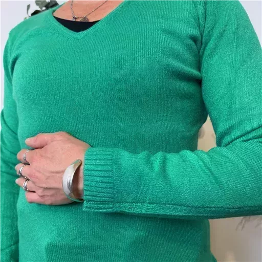 Y248- Pull Laine Cachemire "Tricotonic" (les T36&40) (vert brésil) – Image 6