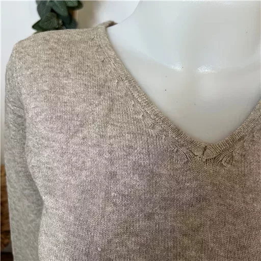 Y248- Pull Laine Cachemire "Tricotonic" (les T36&40) (taupe) – Image 6