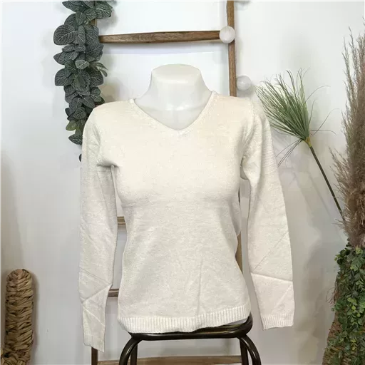 Y248- Pull Laine Cachemire "Tricotonic" (les T36&40) (beige) – Image 2