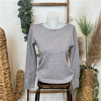 Pull Laine Cachemire "Tricotonic" (les T38&42) (gris)