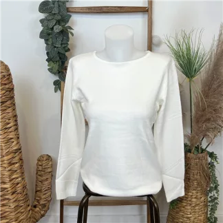 Pull Laine Cachemire "Tricotonic" (les T38&42) (ecru)