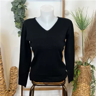 Tricotonic Col V les T38 & 42 (noir)