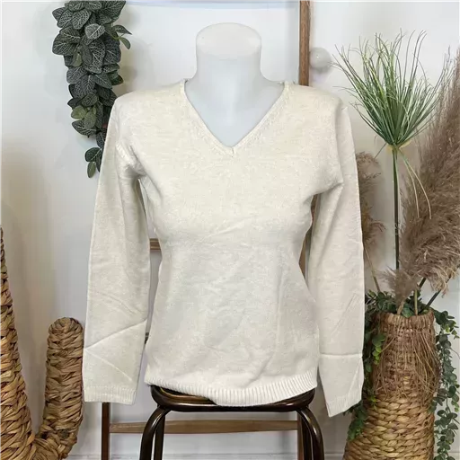 Tricotonic Col V les T38 & 42 (beige)