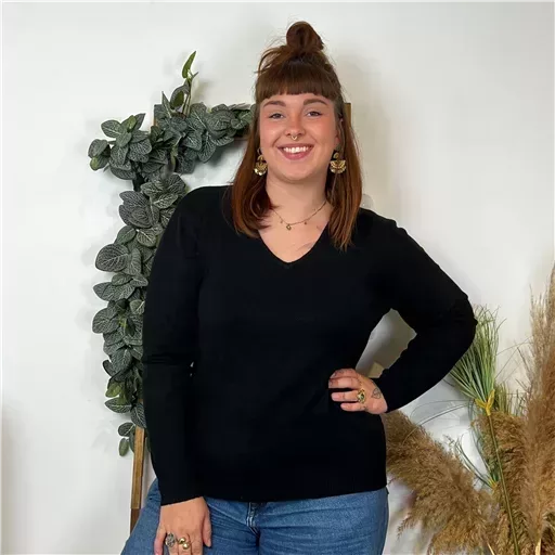 Y250- Pull Laine Cachemire "Tricotonic" (les T44&48) (noir) – Image 2