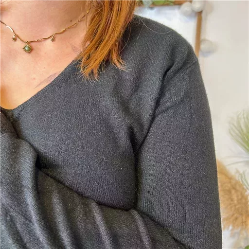 Y250- Pull Laine Cachemire "Tricotonic" (les T44&48) (noir) – Image 5