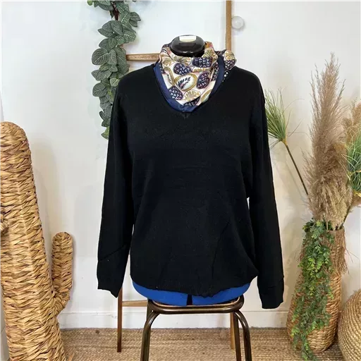 Y250- Pull Laine Cachemire "Tricotonic" (les T44&48) (noir) – Image 7