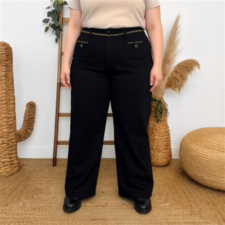 Jean Wide Leg "Seventies" Voggo (T42-T50) (noir)