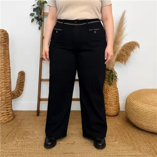 Jean Wide Leg "Seventies" Voggo (T42-T50) (noir)