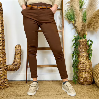 Pantalon Stretch (T36-T46) 🇮🇹 (marron)