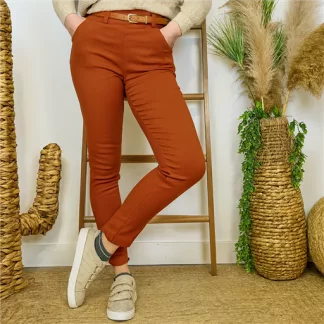 Pantalon Stretch (T36-T46) 🇮🇹 (rouille)