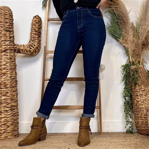 M964- Jean 7/8ème Voggo (T36-T44) (denim) – Image 3