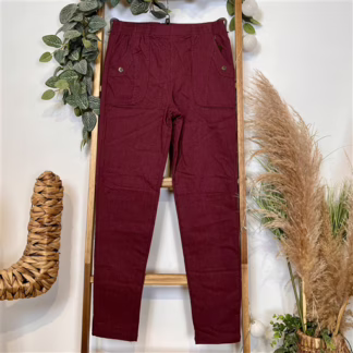 Pantalon Confort Chaud (T38-T52) (bordeaux)