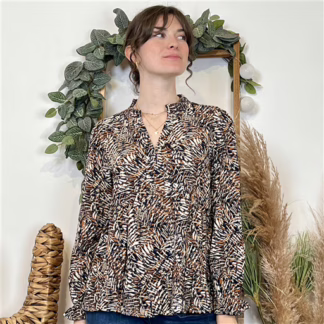 Blouse By.One “Tendance” (T36-T38) (marine)