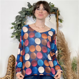 Pull “Fantaisies” (TU) 🇮🇹 (marine)