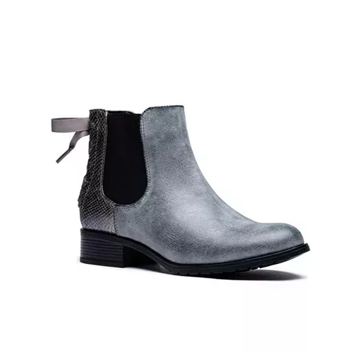 R390- Bottine à ruban (T36-T42) (gris) – Image 4