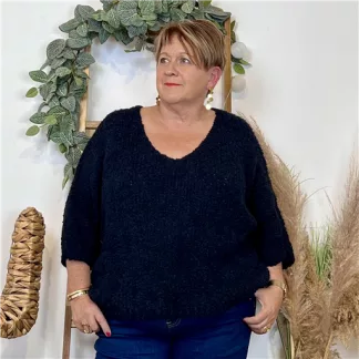 Pull Oversize Maille Bouclette 🇮🇹 (marine)