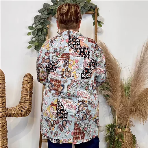 Z129- Blouse Christy « Peinture » (T44-T52) (multicolore) – Image 5