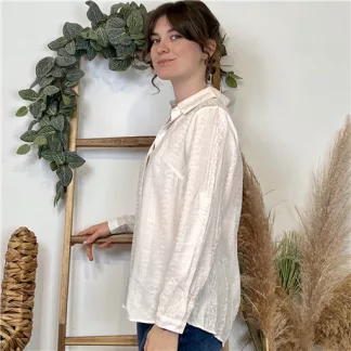 Chemise fantaise By One (T36-T40) (blanc)