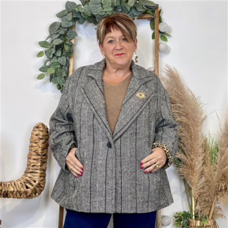 Veste trapèze Mina Rosa (Tu) (noir)