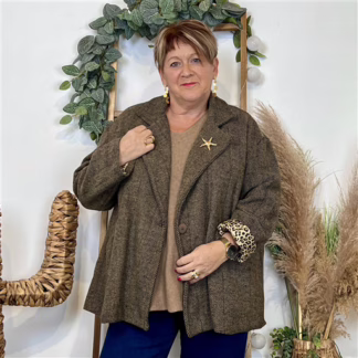 Veste trapèze Mina Rosa (Tu) (camel)