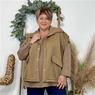 Veste sans manches "C'Mélodie" (camel)