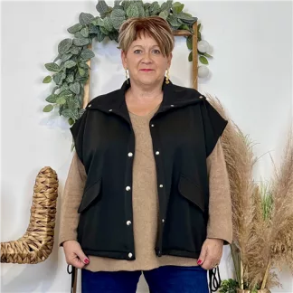Veste sans manches "C'Mélodie" (noir)