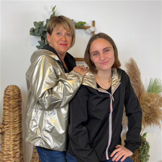 Imper réversible court (T40-T50) (noir)