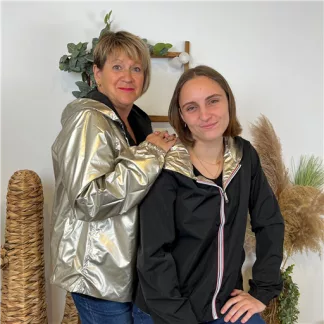 Imper réversible court (T40-T50) (noir)