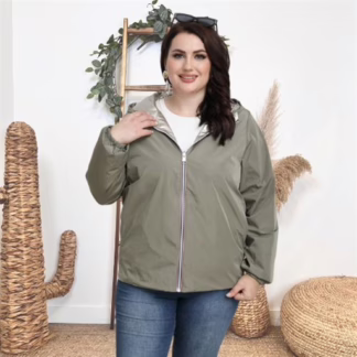 Imper réversible court (T40-T50) (kaki)