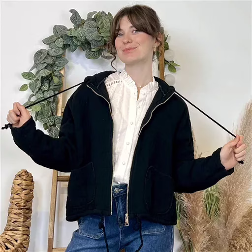 Veste Matelassée Coton (Tu) 🇮🇹 (noir)