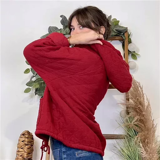 Veste Matelassée Coton (Tu) 🇮🇹 (bordeaux)