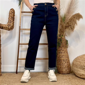 Jean Mom Voggo boutons (T36-T44) (brut)