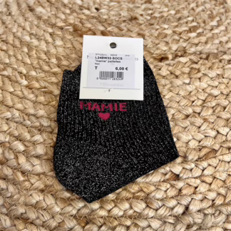 Chaussettes paillettes "Mamie" (noir)