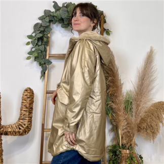 Veste réversible intérieur fourré (T36-T42) (doré)