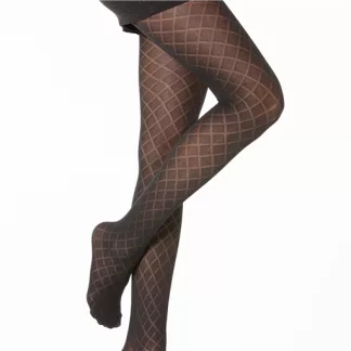 Collant imprimé Carrés (noir)